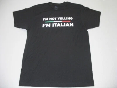 Camiseta I'm Not Yelling I'm Italian Heritage Para Hombre Grande EE. UU. Foto 1 de 4