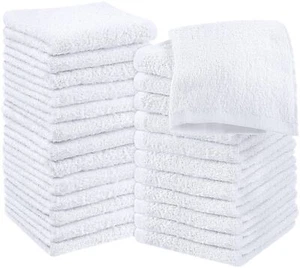 Cotton Washcloths Set - 100% Ring Spun Cotton, Premium Quality Flannel Face C... - Picture 1 of 8