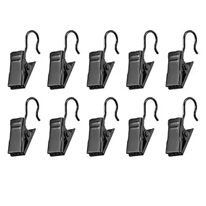 Curtain Clips with S Hooks 0.7 Inch 20Pcs Metal Drapery Clamps Hook - for Pho... - Picture 1 of 5