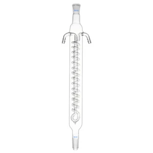 Lab Glass Coil Reflux Condenser,200/300/400mm Length, 24/29,19/19 joint  - Picture 1 of 4