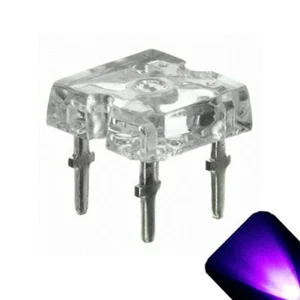 50 x Flach Piranha UV Lila LED Licht Super Helle LEDs Ultra 3 mm 5 mm Tail RC Ca - Bild 1 von 3