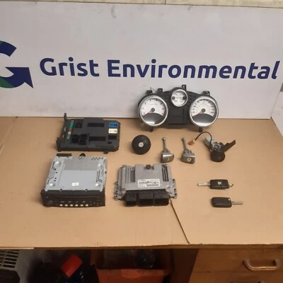 2011 PEUGEOT 207 CC 3 DR 1.6 PETROL MANUAL 5FS ECU LOCK SET KIT 9675495080  (K2) - Image 1 of 4