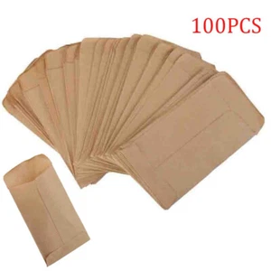 100 un. bolsas de papel Kraft galletas dulces regalo paquete de aislamiento protector decoración #J - Imagen 1 de 5