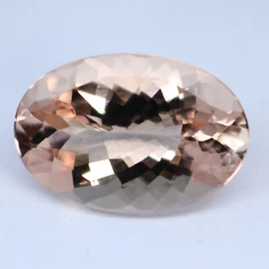 Maravillosa gema de colección morganita color melocotón bonito natural de 8,93 quilates forma ovalada - Imagen 1 de 4