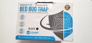 Shieldflex Truguard X Bed Bug Trap 8 Count BLACK Detect and Protect - Picture 1 of 4