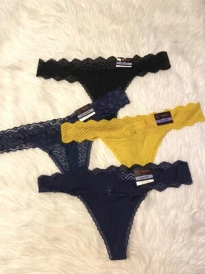 No Boundaries Thong Bundle Womens Size XXL Sheer Lace Thongs Panties Underwear - Image 1 of 4