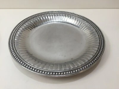 Wilton Armetale Flutes & Pearls Aluminum Alloy Serving Tray Platter, 13 1/2" Dia - Изображение 1 из 4
