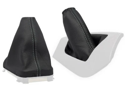 PARA VOLVO V70 FL 2005-2007 CAMBIO DE MARCHAS + POLAINA FRENO CUERO COSTURAS GRIS Foto 1 de 4