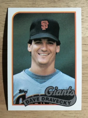 1989 Topps #601 Dave Dravecky - Image 1 of 2