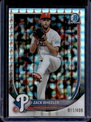 2025 Bowman Chrome Zack Wheeler Geometric Refractor #11/499 Phillies - Image 1 of 2