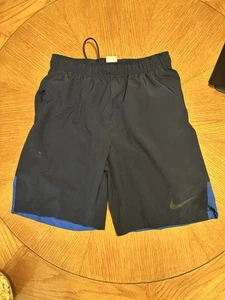 NIKE Dri-Fit Athletic Shorts Mens Size Small 8” Inseam Blue Drawstring Waist - Picture 1 of 5