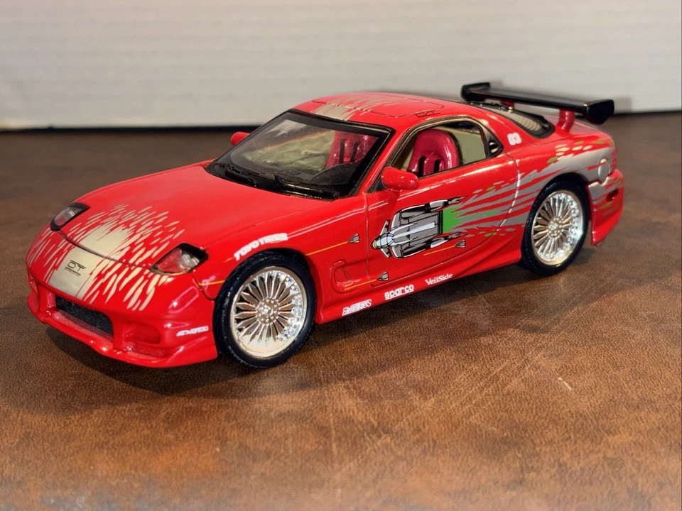Racing Champions 1:18 1993 Mazda RX-7 Fast & The Furious Diecast Red Interior - Image 1 of 4