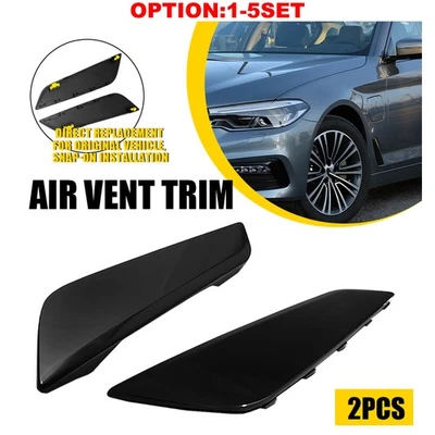 Ventilaciones de rejilla de conducto de aire para guardabarros lateral negro brillante para BMW 530i xDrive sedán G30 17-20 Foto 1 de 4