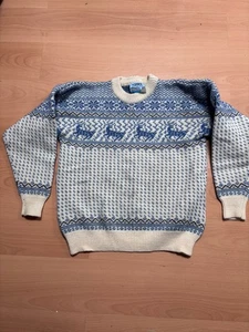 Fjord Norway Jumper Size Small Pure Wool Scandinavian Vintage - Picture 1 of 12