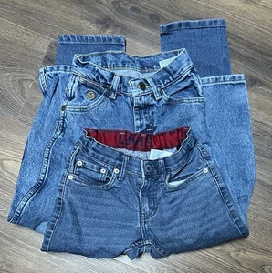 2 Boys Size 8 Adjustable Waist Jeans - Picture 1 of 4