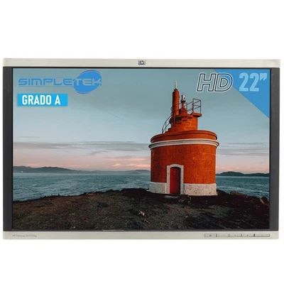 HP La2205wg Bildschirm LCD Display 22 " HD Wide 16:10 VGA DVI Dp LED Aufbereitet - Bild 1 von 4