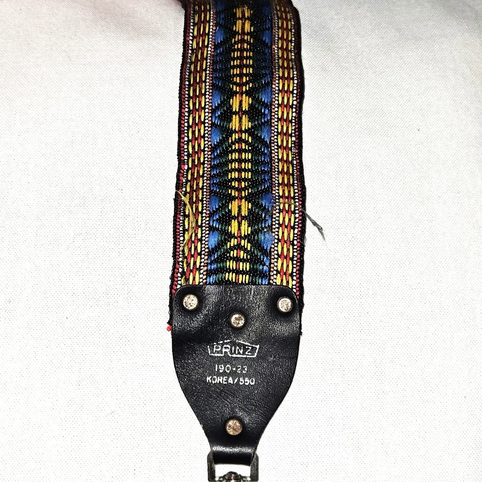 Vintage Retro Adjustable Geometric Multicolor Camera Straps, Very Good Condition - Image 1 of 1