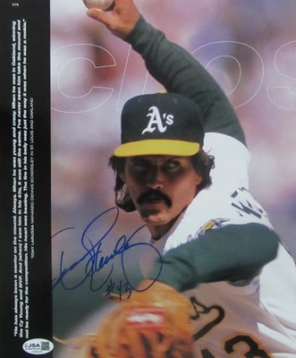 Foto libro firmada/autografiada por Dennis Eckersley HOF 10x12 Oakland A's JSA 200132 Foto 1 de 4