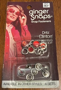 De Colección Dritz Jengibre Broches de Presión Sujetadores Sin Coser Decorativos ROJOS NOS - Imagen 1 de 2