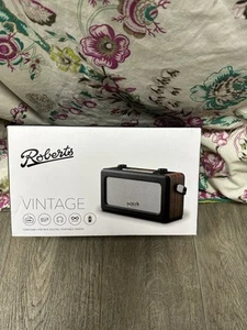 ROBERTS Vintage Portable DAB Radio - Black - New Boxed - Picture 1 of 6