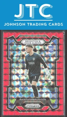 2023-24 Premier League Bart Verbruggen Red Mosaic RC Brighton & Hove Albion - Image 1 of 2