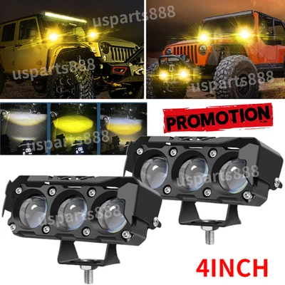 Cubo de luz de trabajo LED de 4 pulgadas vainas punto inundación conducción lámpara antiniebla todoterreno ATV UTV Foto 1 de 4