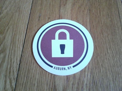 Prison City Brewery Auburn NY Beer Coaster Collectible SINGLE Beer Mat - Image 1 of 4