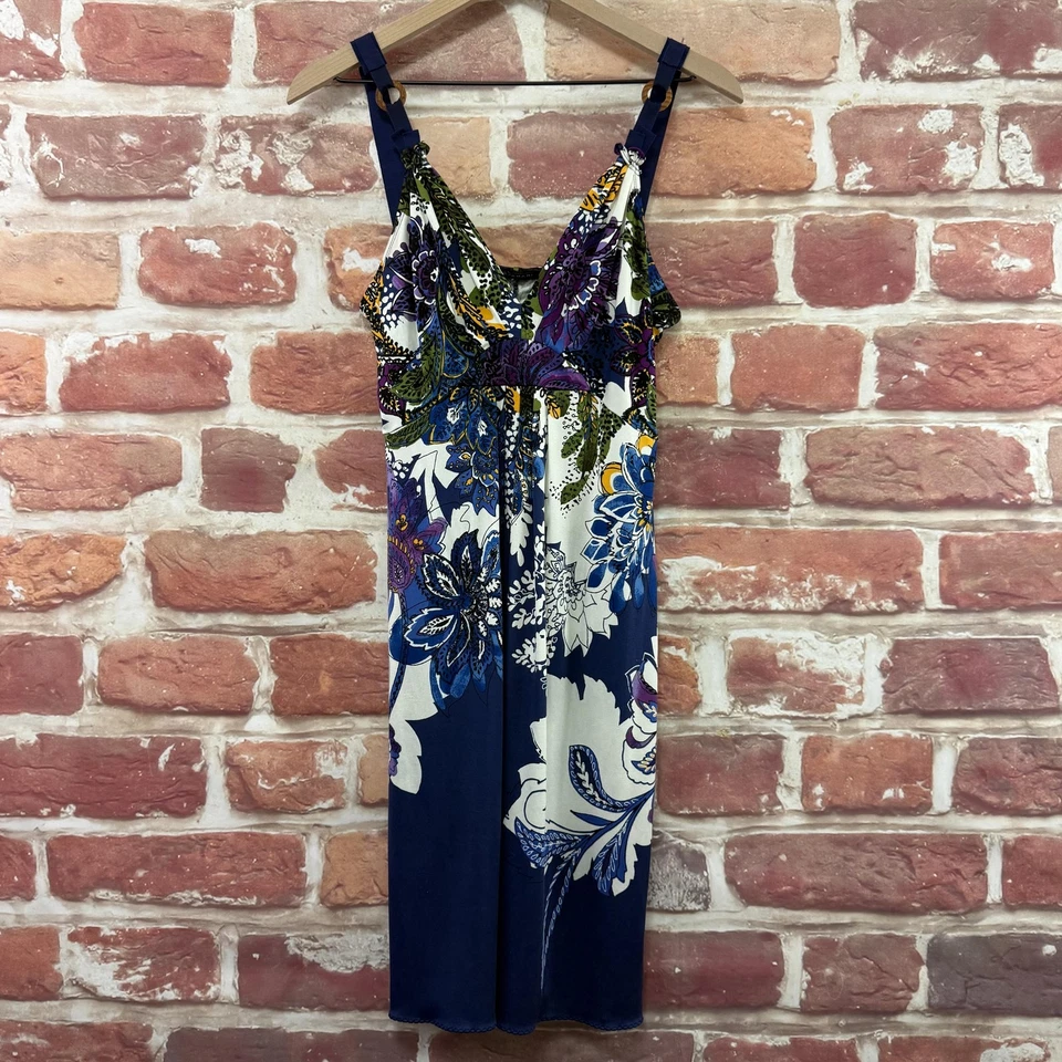 Vestido Elie Tahari Mujer Mediano Multicolor Boho Floral Abstracto Informal Elástico Foto 1 de 4