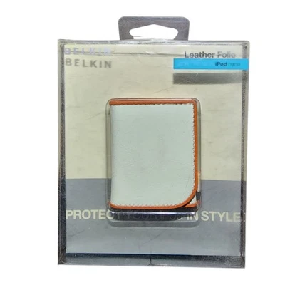 Belkin 皮革对开式保护壳 适用于 iPod Nano 第 3 代 – 白色/橙色  — 第 1/2 张图片