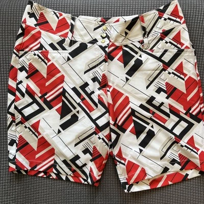 Pantalones Cortos de Golf GG Azul Rojo Negro Tostado Blanco Para Mujer’s 10 Elastizados Cierre a Presión Foto 1 de 4