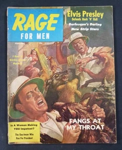 Vintage February 1957 Rage for Men Magazine Men's Aventure Pulp - Picture 1 of 2