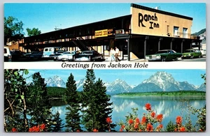 Postal cromada Ranch Inn Motel Jackson Hole Wyoming - Imagen 1 de 3