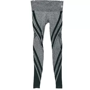 PURE BARRE Heather Gray Black Geometric Pattern Leggings Size SMALL - Picture 1 of 6