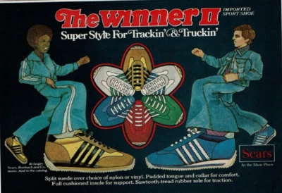 Anuncio impreso vintage 1977 The Winner II súper estilo para zapatos Trackin Truckin Sears Foto 1 de 2