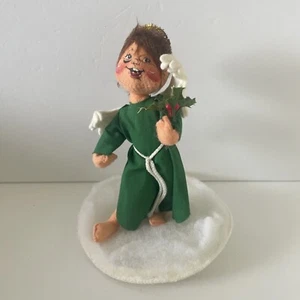 Vintage Annalee Little Trouble Maker 8" angelo abito verde Meredith 1996 nuvola - Foto 1 di 4