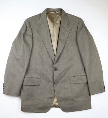 CHAQUETA BLAZER HOMBRE BEIGE A CUADROS 100% LANA - SECUOYA Y ROSA - TALLA 42R Foto 1 de 4