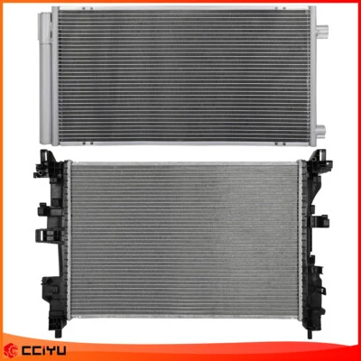 Assembly Radiator & AC Condenser For 2015-2021 Jeep Renegade 2016-2018 Fiat 500X - Image 1 of 4