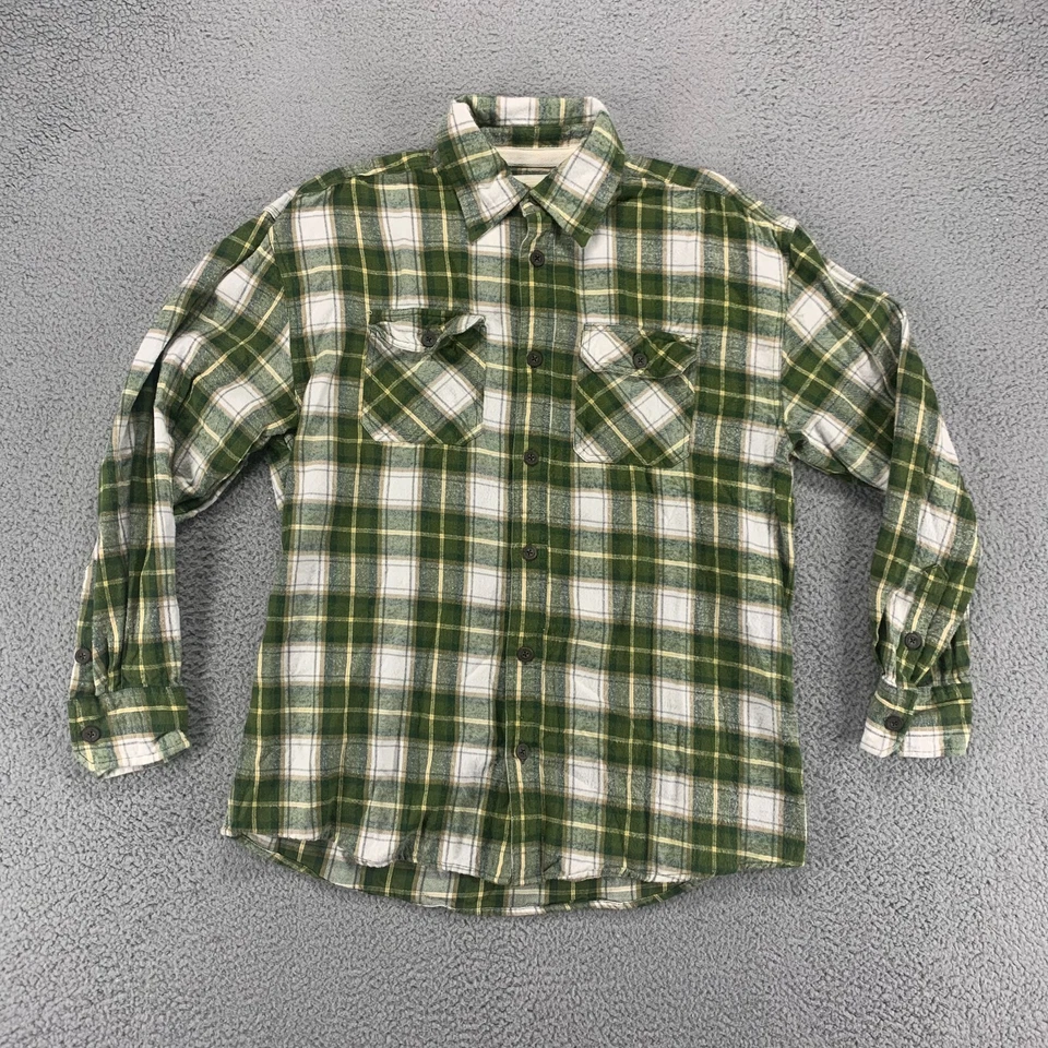 Brooklyn Xpress Shirt Mens XL Green Plaid Flannel Button Up Long Sleeve Pocket - Image 1 of 4