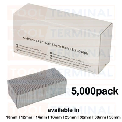 18g Guage Brad Nails Galvanised Fits Tacwise 0398 Dewalt Stanley Bostitch Gun