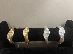 Golden Bling funkelndes augenförmiges Armband Armreif - Bild 1 von 3