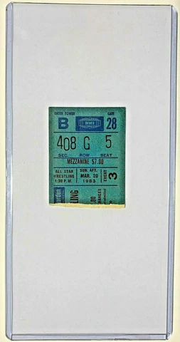 WWF Andre The Giant MSG TV Taping ticket stub wwe wrestling Mar 1983 Cover