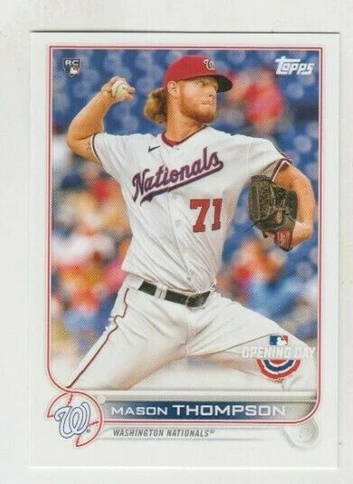 (10) Mason Thompson 2022 TOPPS OPENING DAY ROOKIE CARD LOT #145 NATIONALS RC - Image 1 of 1
