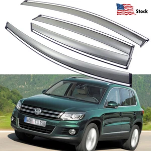 Car Window Visor Vent Shade Deflector Guards Sun Rain for 2009-2017 VW Tiguan - Picture 1 of 8