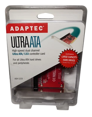 Adaptec ASH-1233 PCI Ultra ATA / 133 PCI Controller Card -Dual Channel IDE - Image 1 of 2