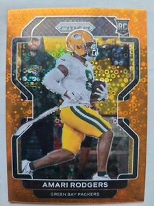 2021 Panini Prizm - Rookie Amari Rodgers #405 Orange Disco Prizm (RC) - Picture 1 of 2