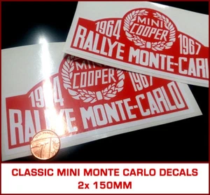 Classic Rover Mini Cooper Monte Carlo Rally Decals Paddy Hopkirk S  - Picture 1 of 1