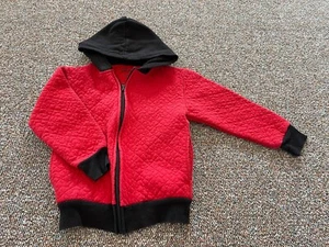 Disney Boys Red & Black Hooded Mickey Mouse Zip Up Jacket Size S - Picture 1 of 6