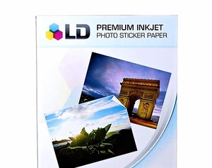 10 Sheets Sticker Paper GLOSSY White Inkjet Laser Printer Christmas Photo 8.5x11 - Picture 1 of 2