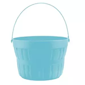 Easter Plastic Treat Bucket Gift Basket Ideal for Egg Hunt - Blue - Picture 1 of 1