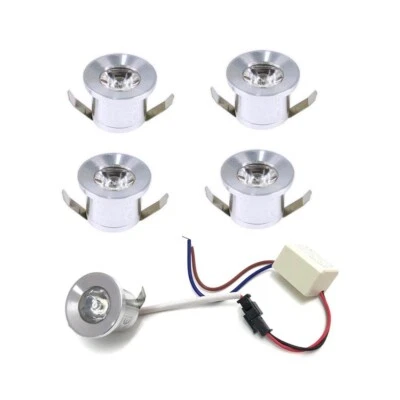 Kit 5 faretti luce calda 3000k faretto led a incasso trasformatore silver p31 - Immagine 1 di 4